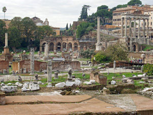 The classical Roman Forum in Rome