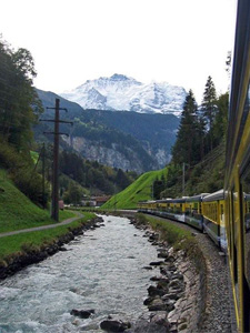 Train journey to Lauterbrunnen